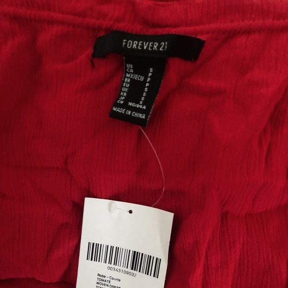 FOREVER 21 Red Crisscross Cami Mini Dress, Size S - Picture 5 of 6